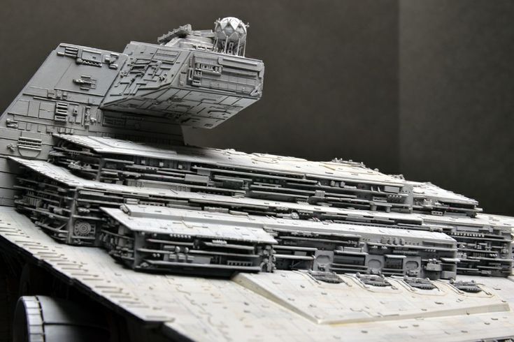 a model of a star wars battle ship