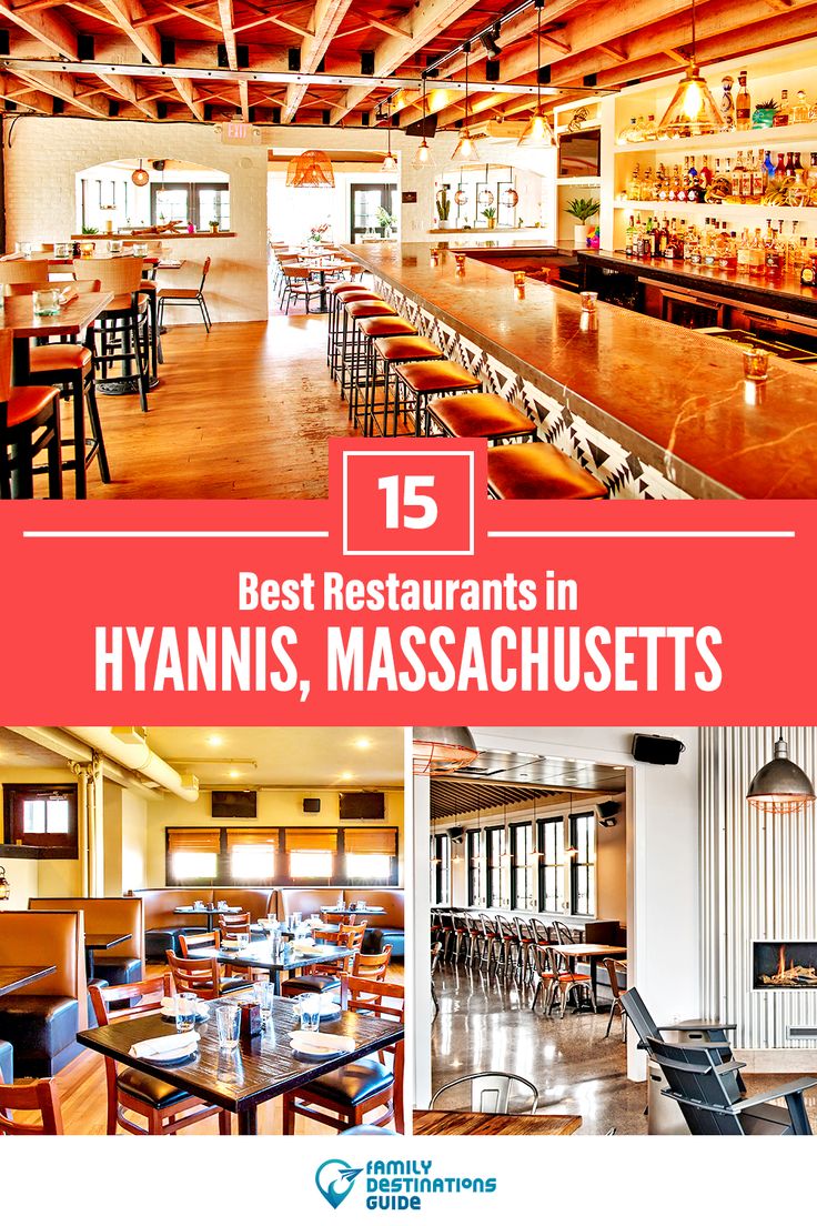 the best restaurants in hyannis, massachusetts with pictures of tables and bar stools