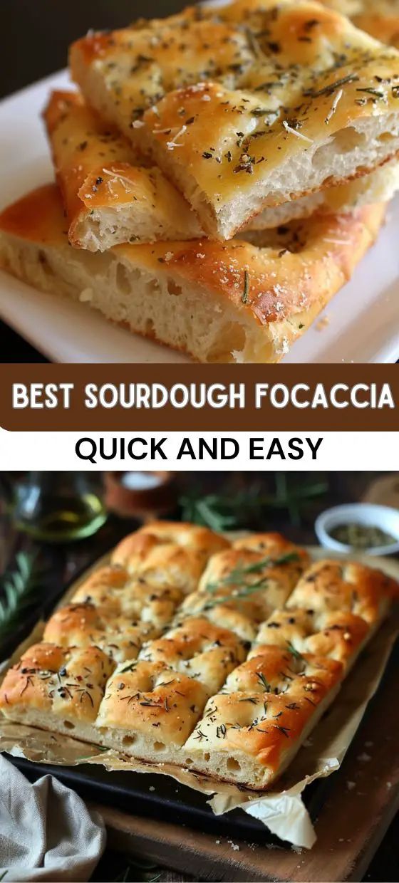 the best sourdough focaccia recipe is quick and easy