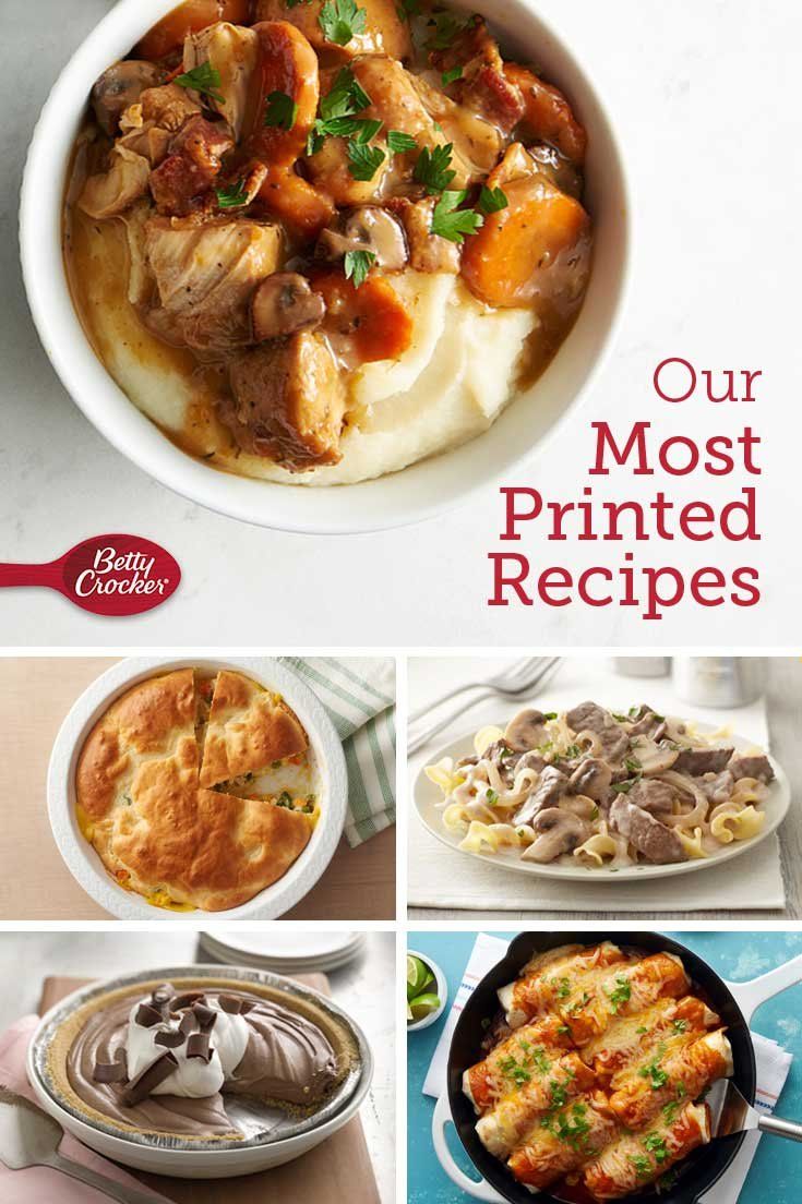 the cover of our most printed recipes cookbook, with pictures of different dishes in it