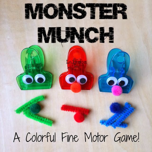 Monster Munch Fine Motor Skills Game for Kids from Lalymom. Part of Fine Motor Fridays Series. #FineMotor #KBNMoms #CreativeMamas #PlayMatters #SesameStreet Monster Munch, Chip Clips, Preschool Fine Motor, Monster Theme, Gross Motor Activities, Motor Skills Activities, Street Party, Game For Kids, Skills Activities