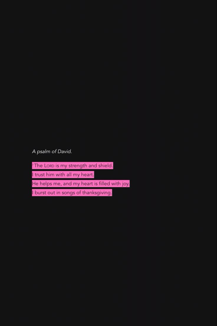 a black background with pink text that reads, a pattern of words is shown on the bottom right corner