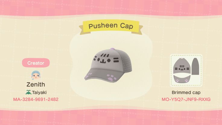 an animal crossing character's hat and cap