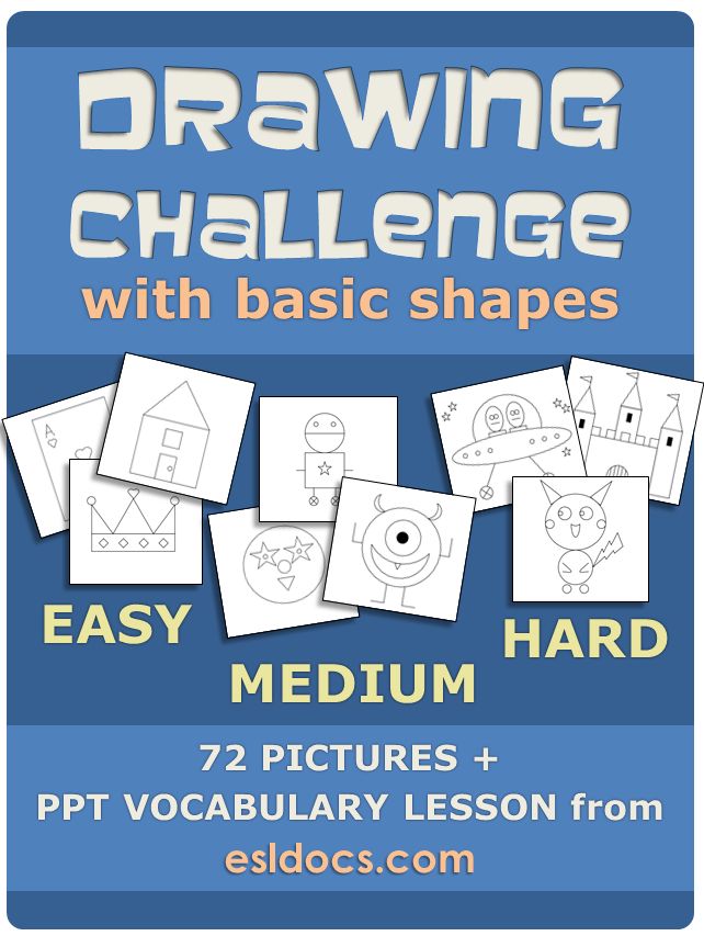 the book drawing challenge with basic shapes and easy instructions for children to learn how to draw