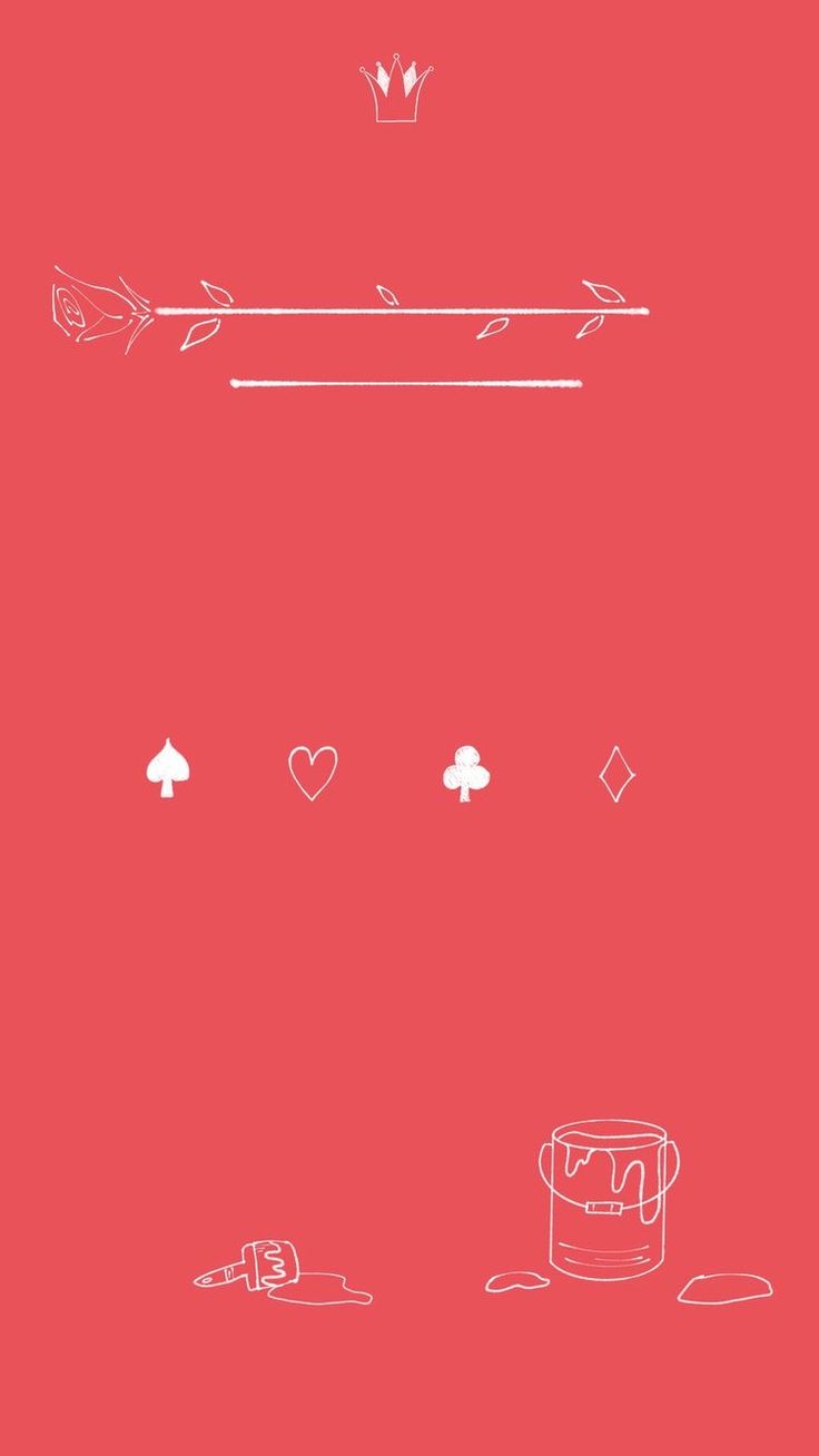 a red background with white lines and hearts on the bottom right corner is an illustration of two arrows pointing to each other