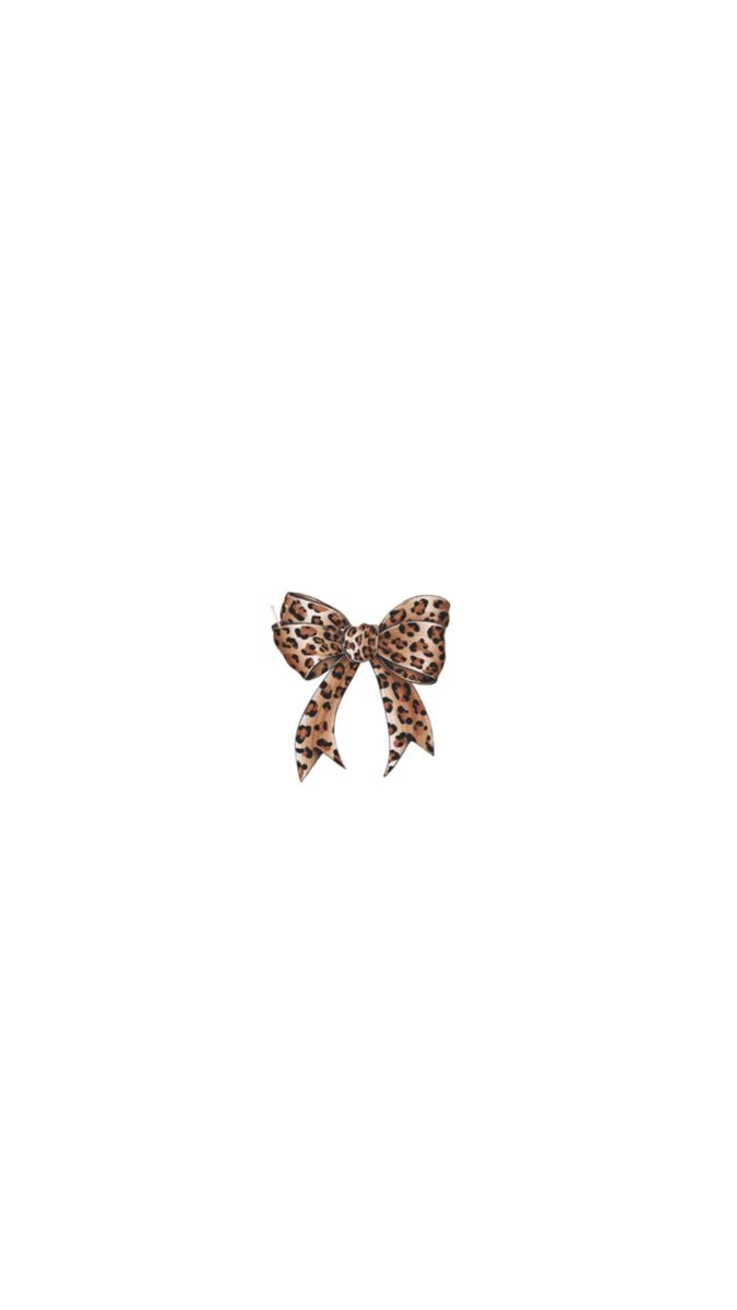 an animal print bow on a white background