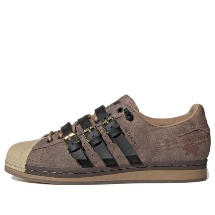 H06344 Brown Adidas Skate Shoes With Rubber Sole, Brown Lace-up Skate Shoes, Sporty Brown Adidas Skate Shoes, Brown Sporty Adidas Skate Shoes, Brown Adidas Skate Shoes, Fashion Performance, Adidas Originals Superstar, Funky Shoes, Fancy Shoes