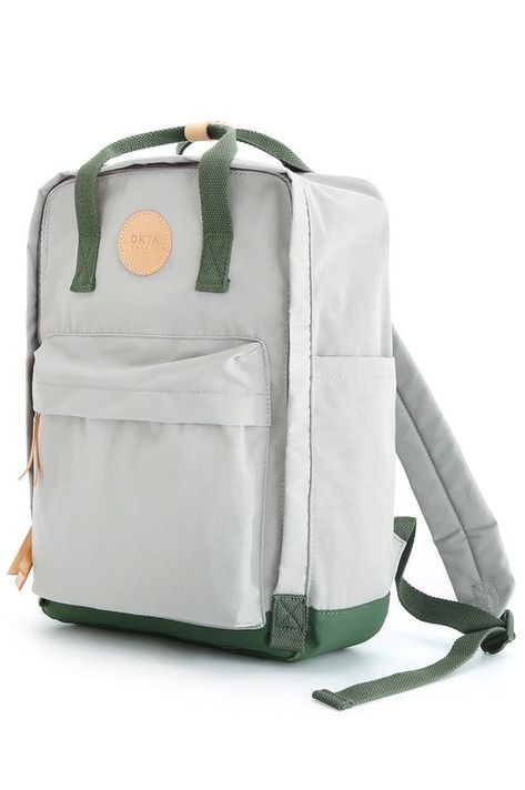 Features laptop pocket, iPad pocket, and multiple small pockets. Adjustable shoulder straps. Suitable for school, casual use, business trips, hiking, and travel.Material: Waterproof Polyester Brand: OKTA Lining: Polyester Size: 15.35 x 10.65 x 5.50 inches Weight: 1.3lbs Made In: ChinaDimensions (inch):One Size: 15.3 (Length), 10.7 (Width), 5.5 (Height) Gray Bags For Outdoor Activities And Back To School, Multifunctional Gray Backpack For School, Gray Backpack With Pockets For Outdoor Activities, Gray Rectangular Backpack For Back To School, Gray Backpack For Outdoor Activities, Casual Laptop Bag For Back To School, Functional Gray Backpack For Travel, Casual Green Laptop Backpack, Casual Laptop Bag For Outdoor Activities