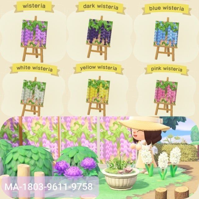 an animal crossing game with flowers and plants in the foreground, along with words describing where to go