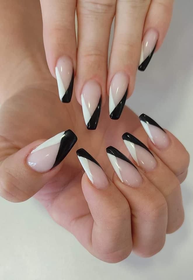 Acrylic Nails Coffin Short Black, Beige Nails Acrylic, Nails Beige, Nails Coffin Short, Black Acrylic Nail Designs, Beige Nails Design, Ballerina Acrylic Nails, Pastel Nails Designs, Acrylic Nail Shapes