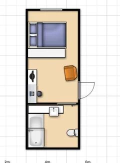 the floor plan for a small apartment