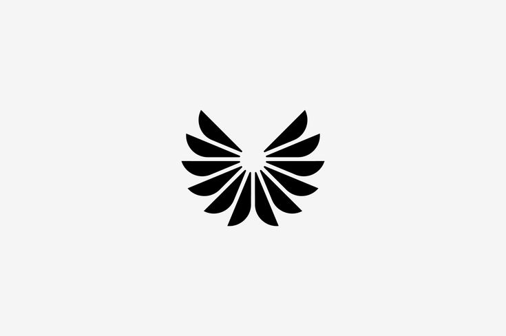 an abstract black and white logo