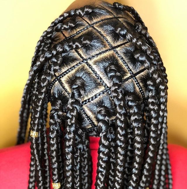 COME THRUUUU MARVA!  . Its all in the details | Braids by me! #labraider #lahairstylist #dtlahairstylist #braids #braidstyles #MarvaStokes ( # @_marstar ) Afrocentric Hairstyles, Big Box Braids, Kid Braid Styles, African Hair Braiding Styles, Afrikaanse Mode, Braided Cornrow Hairstyles, Braids Hairstyles Pictures, Box Braids Styling, Girls Hairstyles Braids