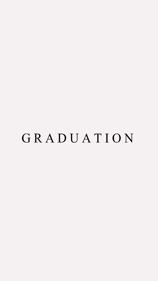 the word graduation written in black on a white background