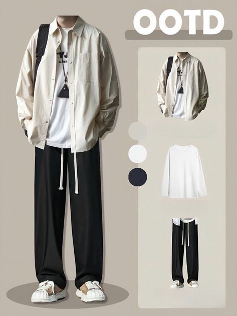 Outfit Cowok, Korean Street Fashion Men, Guys Fashion Casual, Mens Smart Casual Outfits, Minimalist Fashion Men, Classy Outfits Men, Men's Outfits, Mens Casual Dress Outfits, Men Stylish Dress