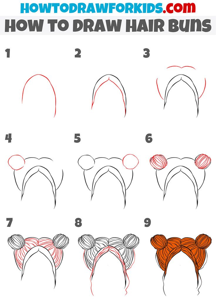 how to draw hair buns step by step Space Bun Drawing Tutorial, Sketching Hair Step By Step, How To Make Hair Drawing Step By Step, Drawing Tutorial Hair Step By Step, Drawing Ideas Easy Hair Step By Step, Anime Hair Drawing Step By Step, Cute Easy Hairstyles Drawings, Easy Hairstyles Drawing Step By Step, Hair Buns Drawing Reference