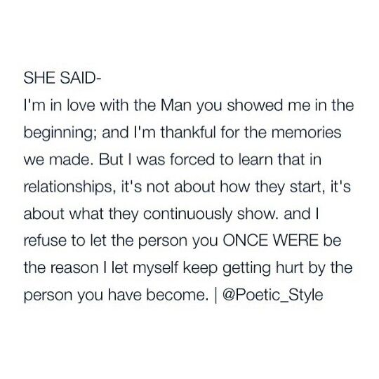 the text is written in black and white on a piece of paper that says she said i'm in love with the man you showed me