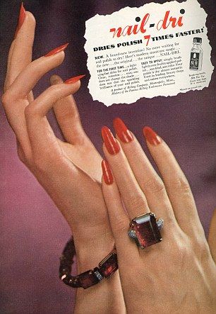 Nails Modern Manicure, 80s Nails, Vintage Beauty Salon, Vintage Makeup Ads, Nails Vintage, Nail Art Photos, Makeup Ads, Retro Nails, Vintage Nails