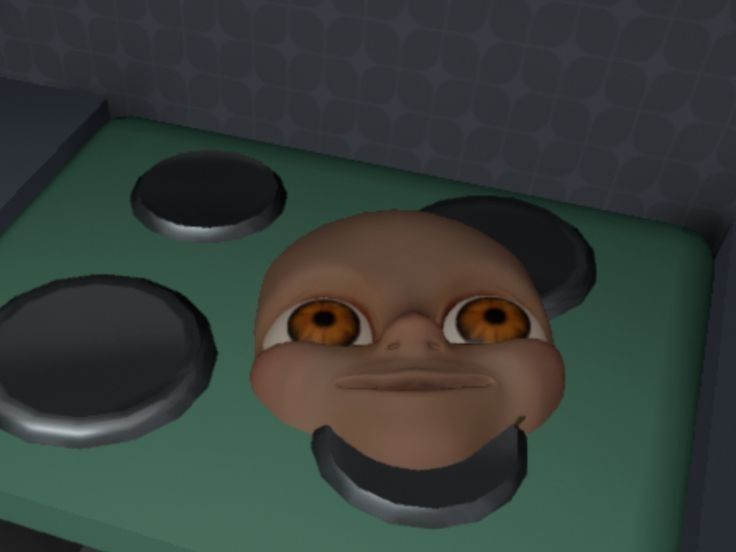 an animated image of a face with two speakers on it's sides and one in the middle