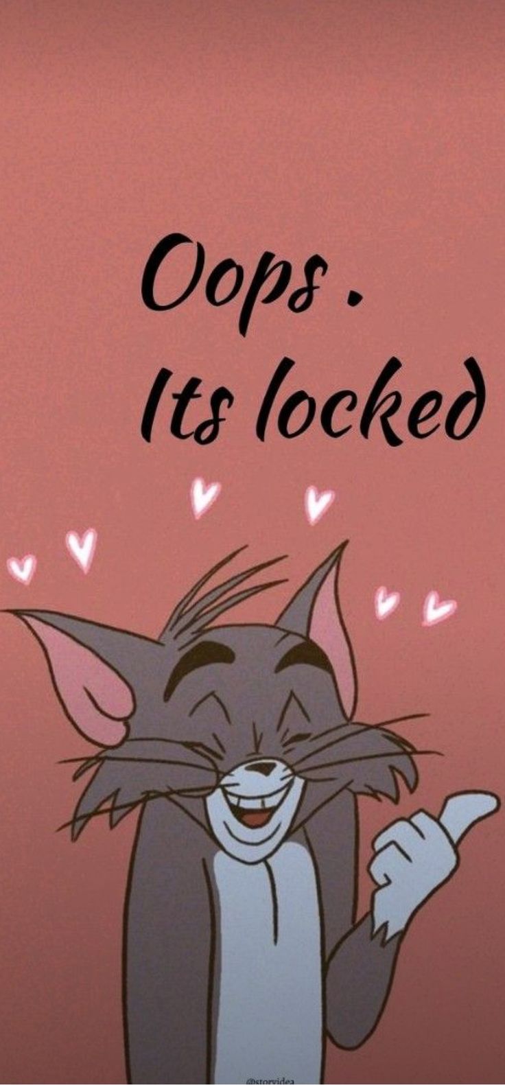 an image of a cartoon cat with the caption cops it's locked