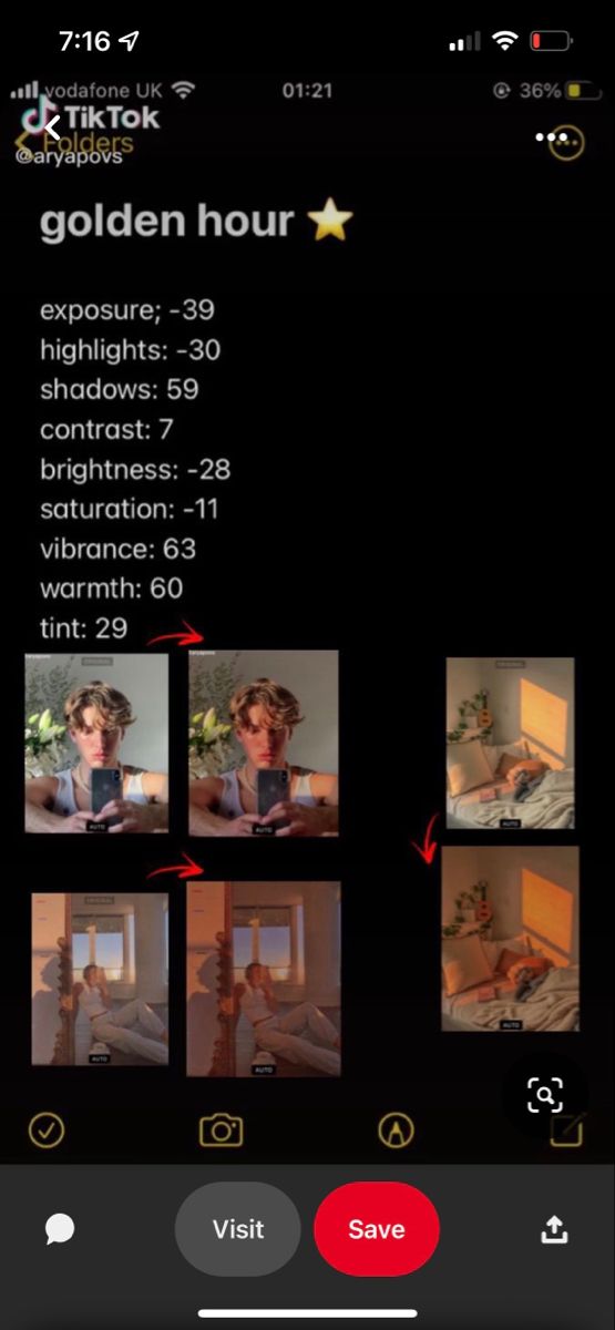 an iphone screen showing the camera's golden hour and time lapshots on it