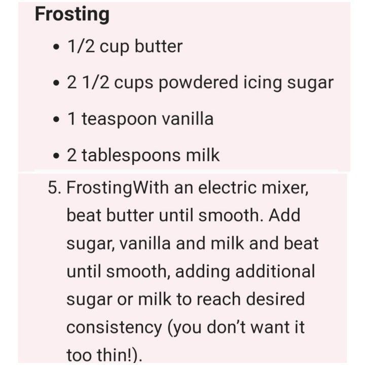 the ingredients for frosting are shown in two different languages