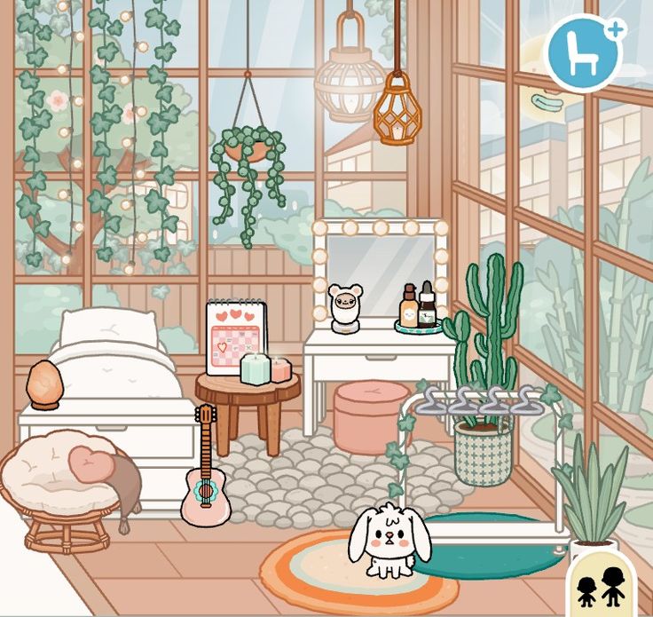 a room filled with lots of plants and furniture