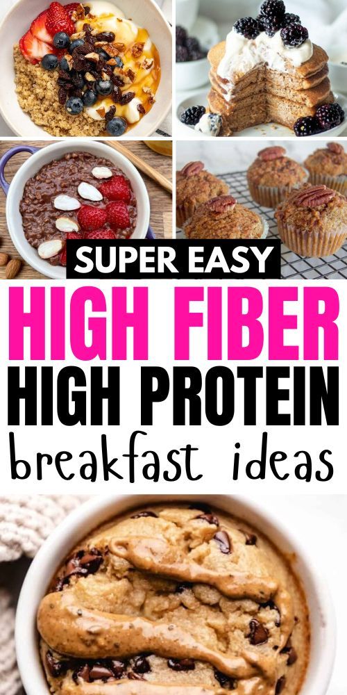 super easy high fiber high protein breakfast ideas