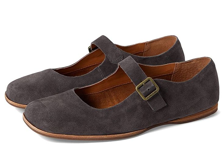 Kork-Ease Prato - Women's Shoes : Dark Grey (Ardesia) : Go retro wearing the Kork-Ease Prato Flats which highlight a seamless Mary Jane silhouette and offer endless comfort throughout the day. Leather upper. Breathable soft man-made lining. Cushioned footbed with added foam for more comfort. Adjustable buckle strap closure. Square toe silhouette. Man-made outsole. Imported. Measurements: Weight: 8 oz Product measurements were taken using size 9, width M. Please note that measurements may vary by Monk Strap, 8 M, Mary Jane Sneaker, Mary Janes, Women's Shoes, Dark Grey, Shoes Flats, Dress Shoes Men, Oxford Shoes