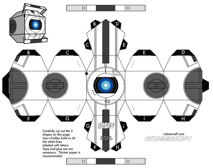 Paper Craft, Wheatley Papercraft, Portal Papercraft, Papercraft Template, Games Paper, Video Games, Paper Toys Cube Craft, Portal Art, Aperture Science, Portal Game, Portal 2, Paper Toys Template, Pumpkin Coloring Pages, Instruções Origami, Papercraft Templates