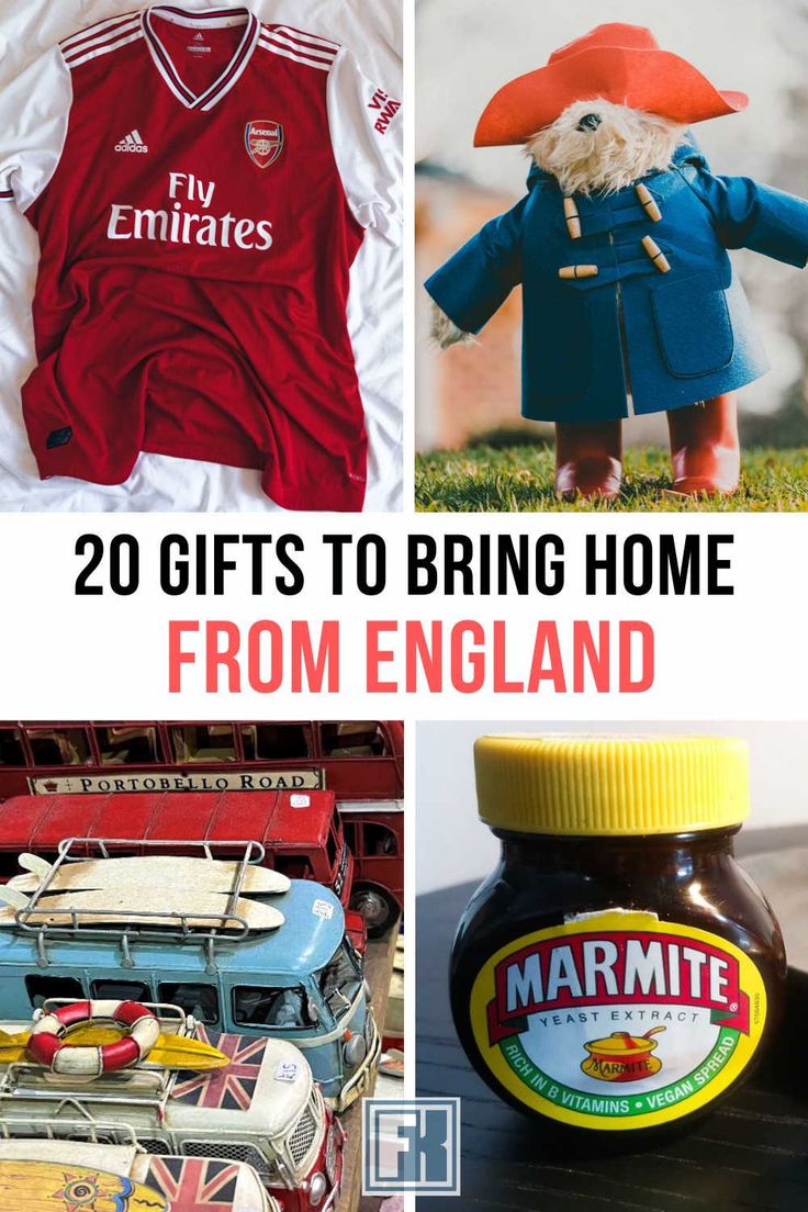 the top ten gifts to bring home from england, including toys and other personal items