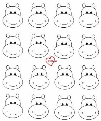 how to draw a cartoon hippo face step by step for kids and beginners