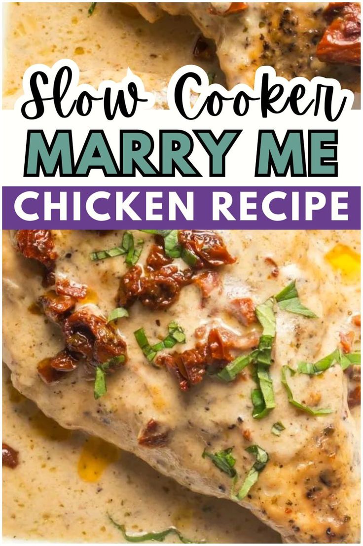 this slow cooker marry me chicken recipe is so easy to make