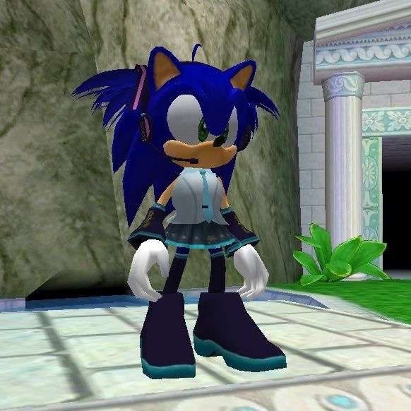 sonic the hedgehog standing in front of a fireplace