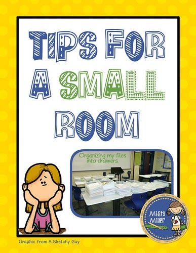 a sign that says tips for a small room