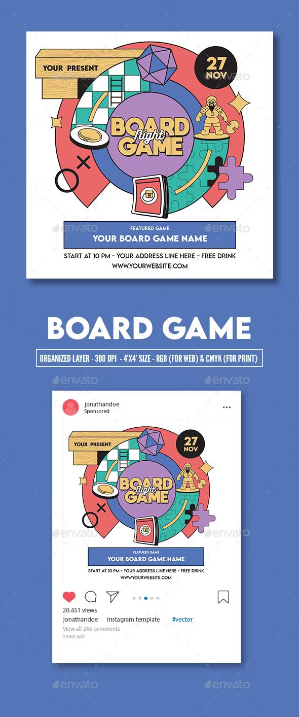 the front and back side of a computer game card with an image of a board game on