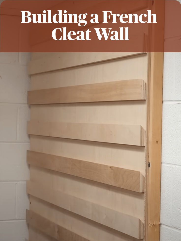 French Cleat Wall Diy French Cleat, French Cleat Wall, Cleat Storage, French Cleat Storage, Wall Storage Diy, Tool Wall Storage, Cleat Wall, Garage Storage Plans, Diy Storage Projects