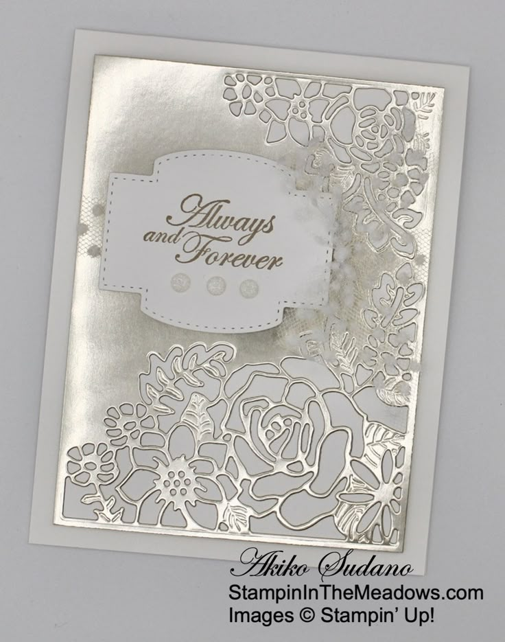 a card with flowers on it that says always and forever