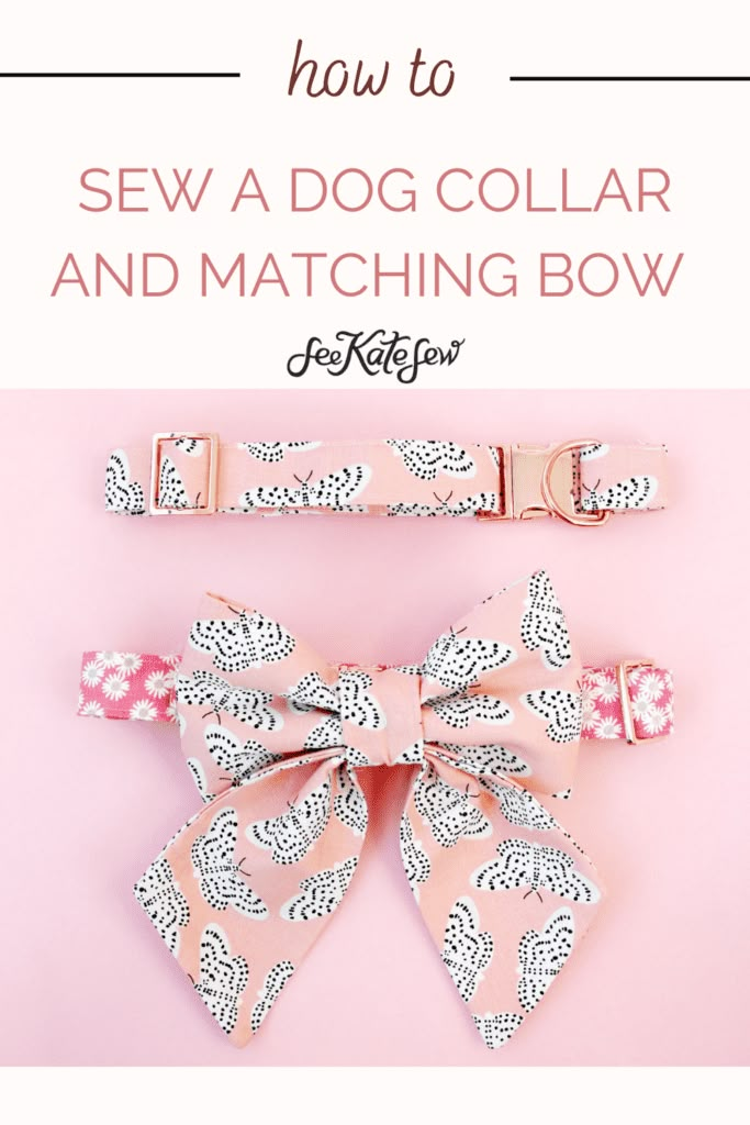 Dog Bow For Collar Diy, Dog Shirt Collar Pattern, Dog Collar Diy Tutorials How To Make, Dog Bow Sewing Pattern, Diy Dog Collars And Leashes, Dog Collar Bow Tie Pattern, Goldendoodle Clothes For Dog, Dog Collar Bows Diy, How To Make A Cat Collar