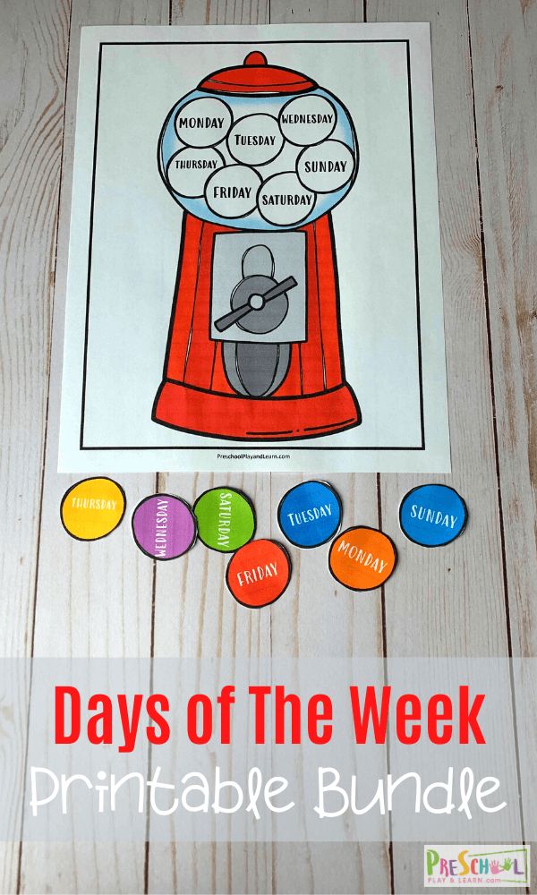 the days of the week printable worksheet is shown on a wooden table