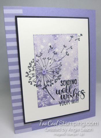 a card with a dandelion on it and the words sending wishes your way