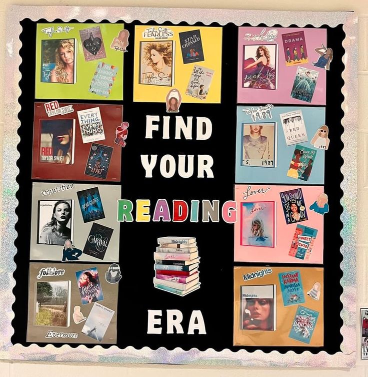 a collage of books with the words find your reading era