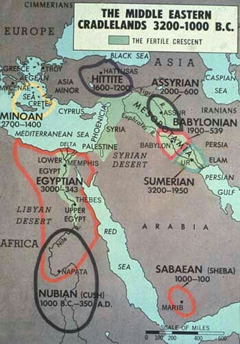 an old map shows the middle eastern