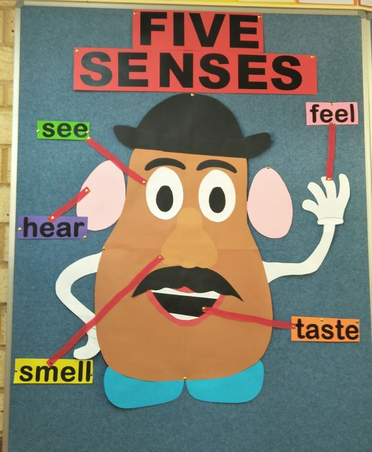 a poster with the words five sense and a man's face in front of it