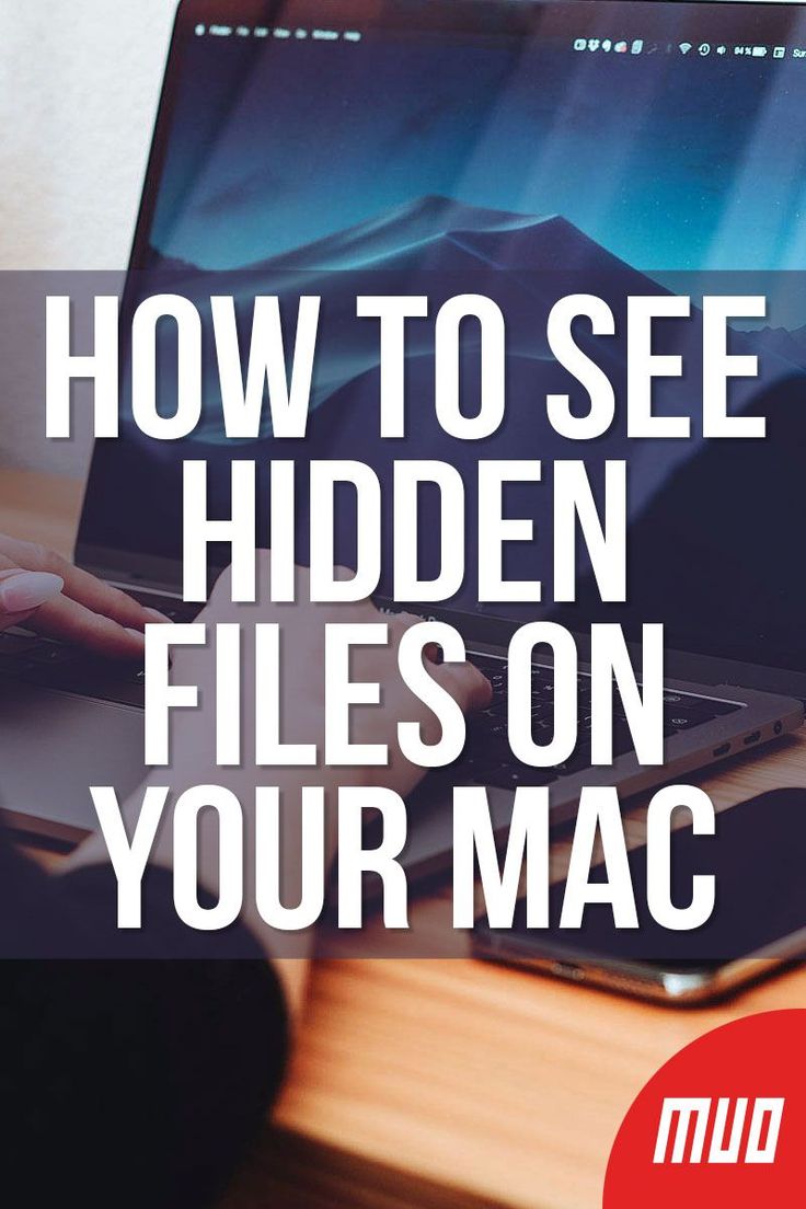 a person typing on a laptop with the text how to see hidden fileson your mac