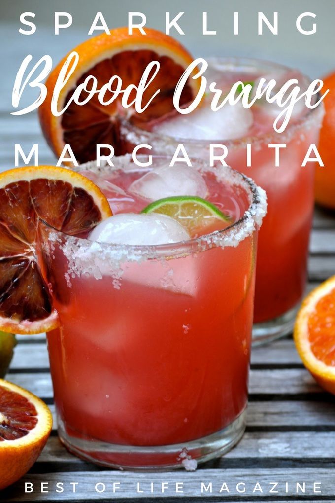 blood orange margarita with limes on the side