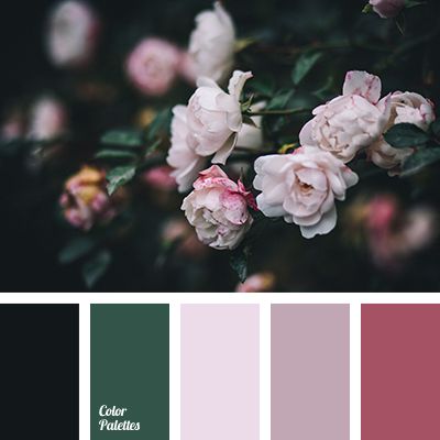 the color scheme is pink and green with white flowers on it, along with other colors