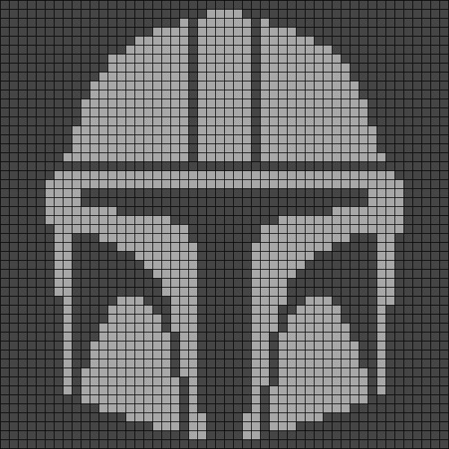 the star wars logo is shown in grey and white on a black knitted background