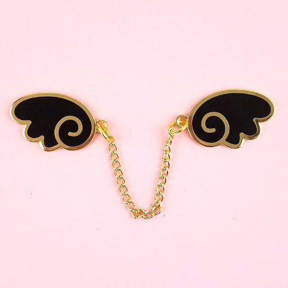 Angel Wings Gold, Circus Design, Pin Hat, Collar Clips, Collar Pin, Gold Angel Wings, Gold Wing, Pusheen Cat, Collar Pins