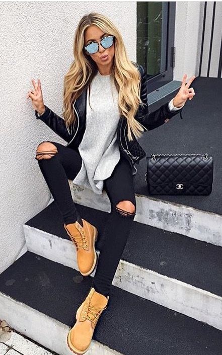 Timberland Outfits Women, Timbs Outfits, Winter Swag, Timberland Outfits, Legging Outfits, Looks Black, Outfit Winter, Thanksgiving Outfit, Casual Fall Outfits